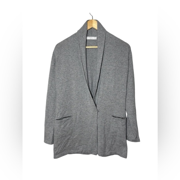 Fabiana Filippi wool cashmere silk blends grey cardigan sweater jacket,New Products : American Fashion Style Bags On Sale